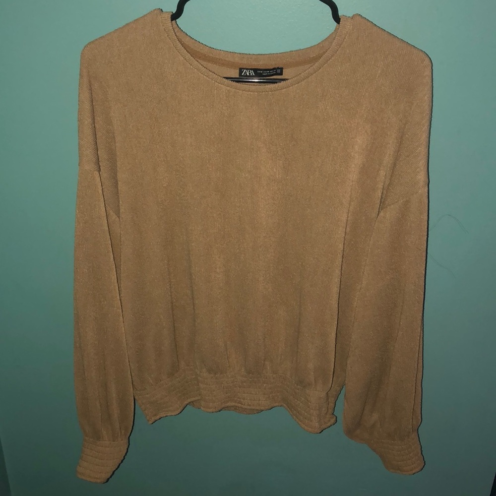 Zara cinched blouse size M